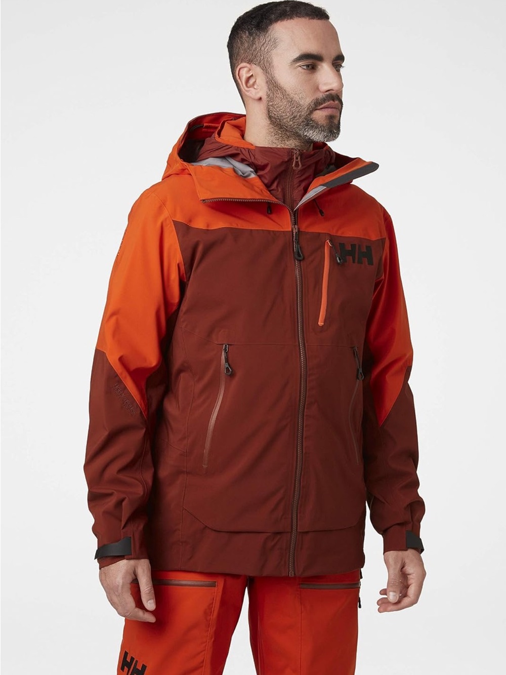Helly Hansen Men’s Odin Mountain Shell Jacket in two tone orange
